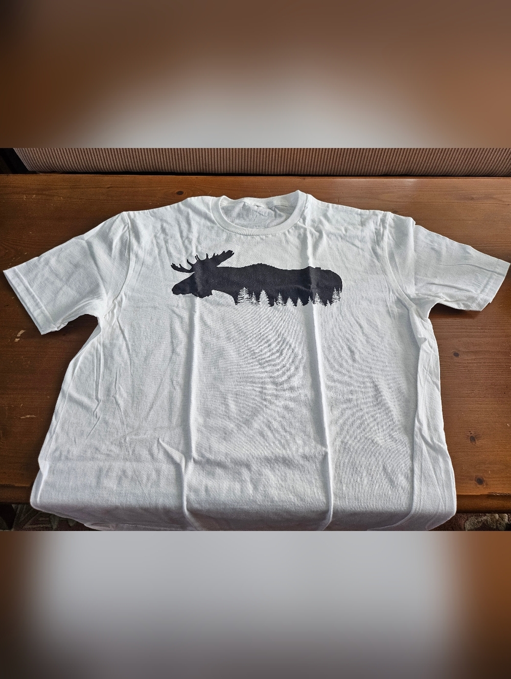 Pikes Tee - White Graphic Moose Silhouette Tee